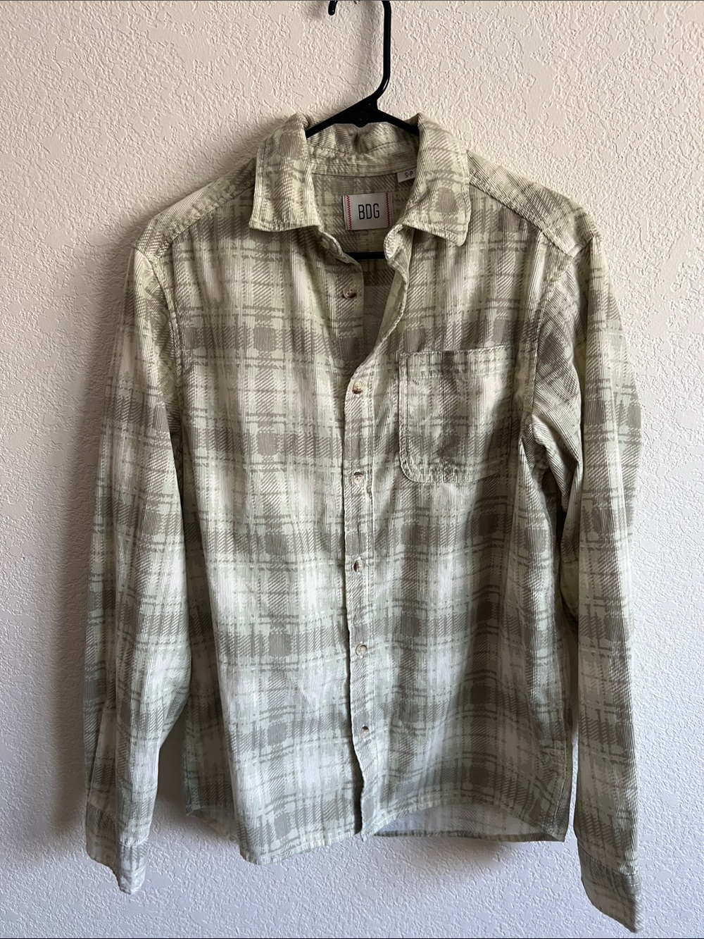 BDG Evan Plaid Cord Shirt